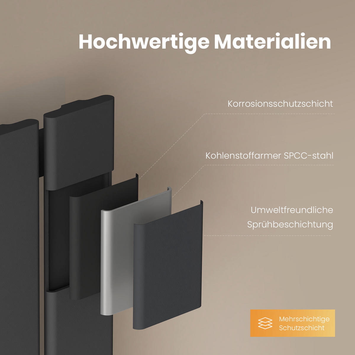 HEIZKÖRPER Flachheizkörper Anthrazit 63/100/4,9 cm - Anthrazit, Metall (100/63/4.9cm) - EMKE