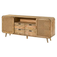 SIDEBOARD Mango 200x40x80 natur lackiert VALENCIA #120 - Naturfarben, Holz (200/80/40cm) - Massivmoebel24
