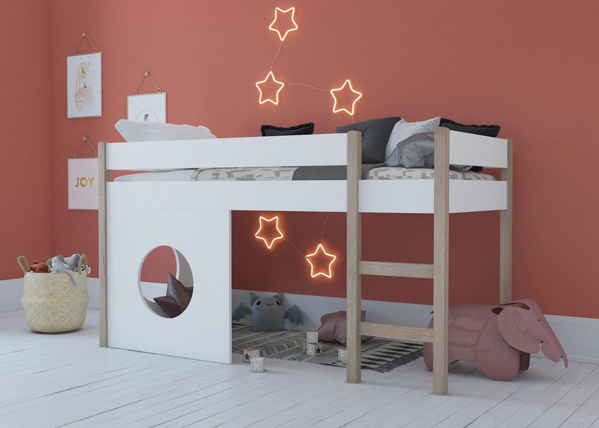 SEITENPANEEL für das Hochbett Smoll und das Etagenbett Träbor - 2er Set - Weiß, Holz - TPFLiving