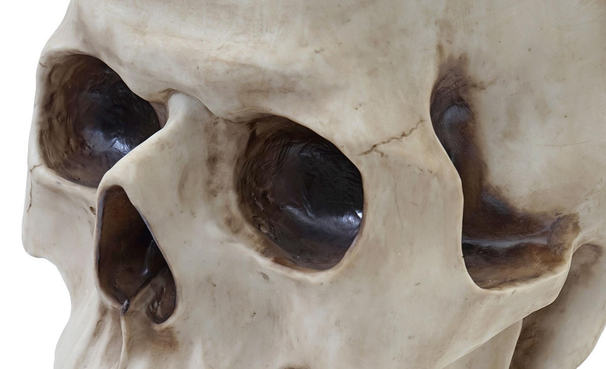 BEISTELLTISCH TOTENKOPF rund Beige - Beige, Stein (55/55/52cm) - MCW