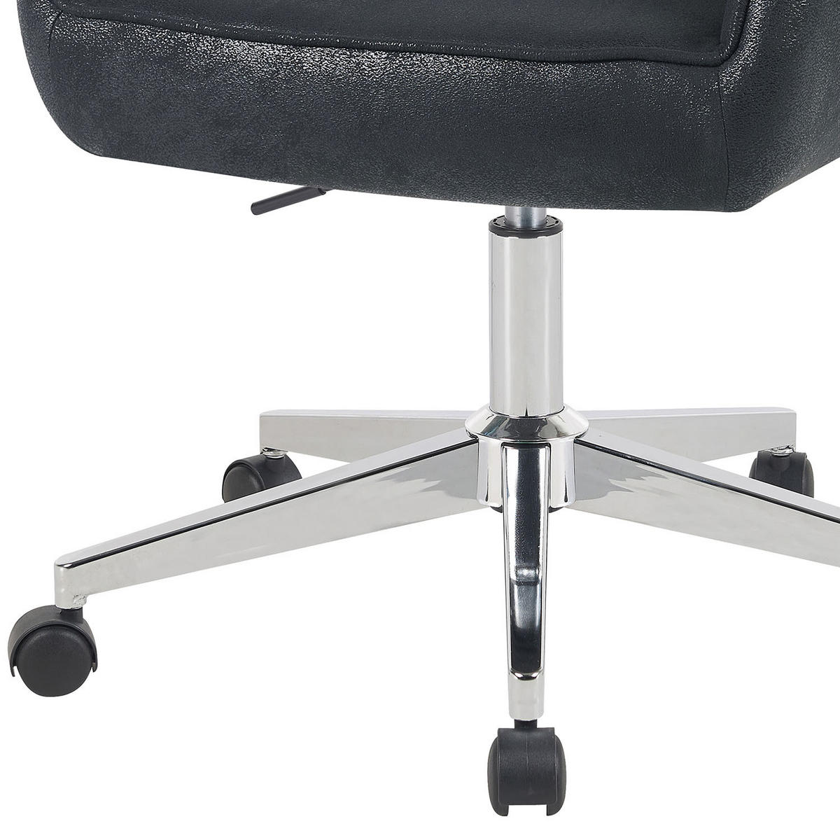 BÜROSTUHL Mika-Noel - Chromfarben/Schwarz, Textil/Metall (60/79/61cm) - DUBI Möbel