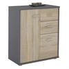 KOMMODE LOCARNO - Grau/Sonoma Eiche, Holzwerkstoff (60/70/30cm) - CARO-Möbel