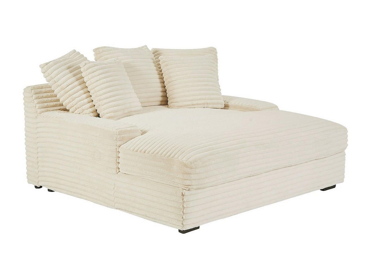 RECAMIERE ohne Schlaffunktion - 1 Person, 2 Personen - Samt, Stoff - Beige - - Beige, Textil (163/95/168cm) - Vente-Unique