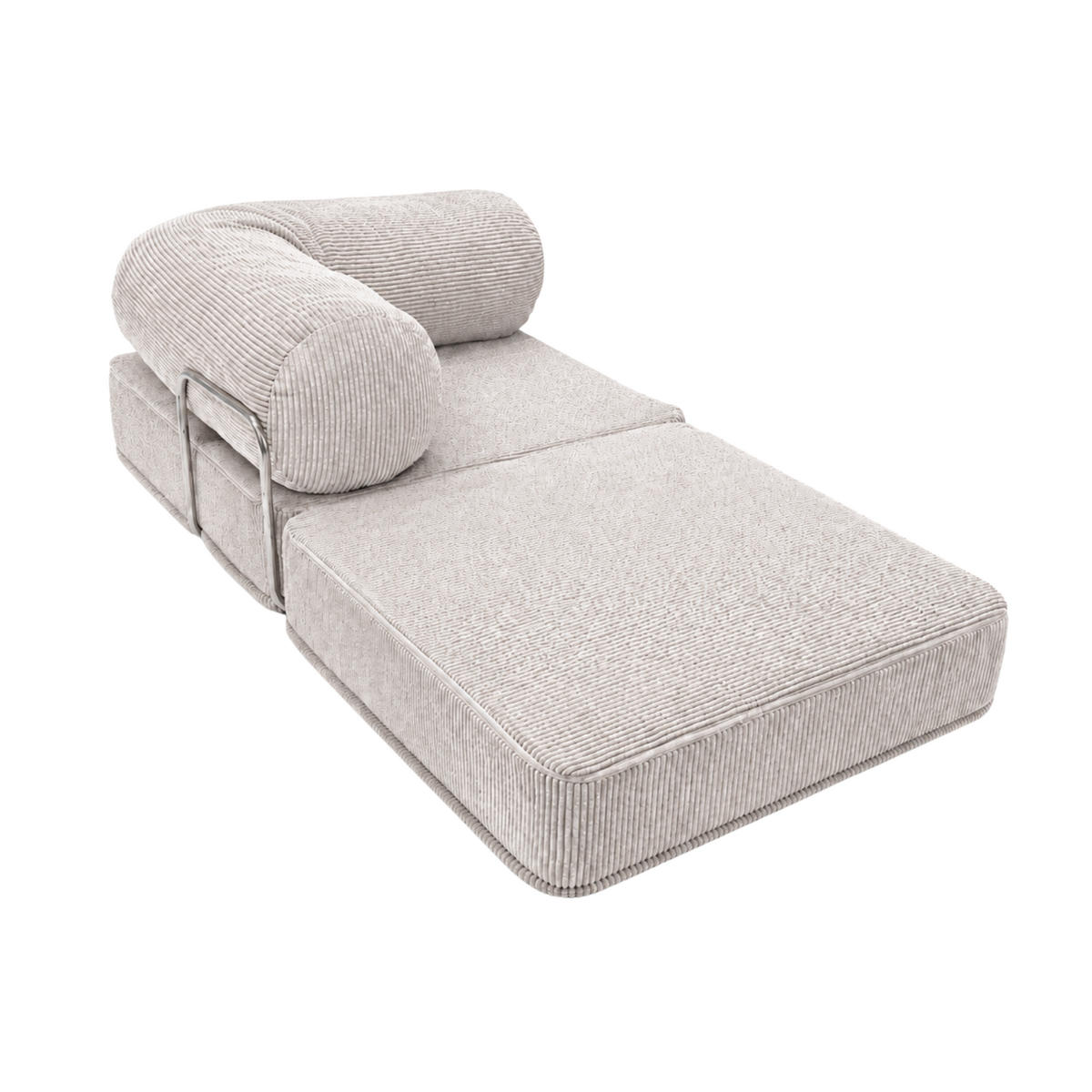 MODULARER Cord Sessel Ecru - Beige, Textil (100/70/100cm) - SURB