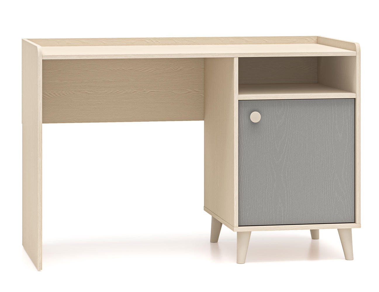 SCHREIBTISCH Mevel Wüstensand / Palladiumgrau 120 / 58 / 80cm - Braun/Grau, Holz/Holzwerkstoff (58/120/80cm) - Feldmann-Wohnen