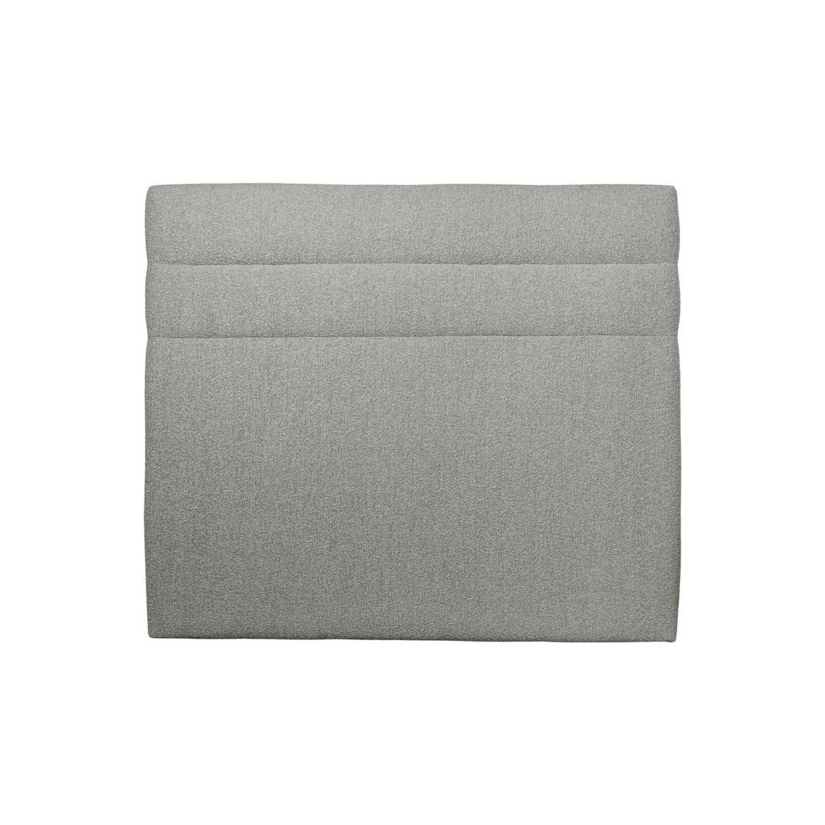 KOPFTEIL Modell Linien – Grauer Bouclé-Stoff 180 cm - Beige/Grau, Karton/Holz (180/120/10cm) - Sommeil de Plomb