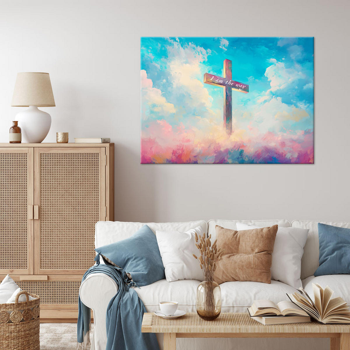 LEINWANDBILD Künstlerische und religiöse Werke 60x40cm - Multicolor, Textil (60/40cm) - Feeby