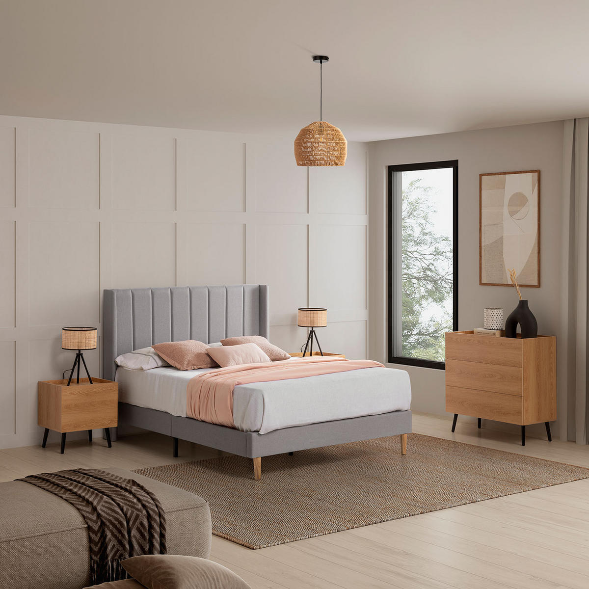 NACHTTISCH Siren 1 schublade Eichenfarbe - Honigeiche, Holzwerkstoff (45/50/40cm) - VS Venta-stock