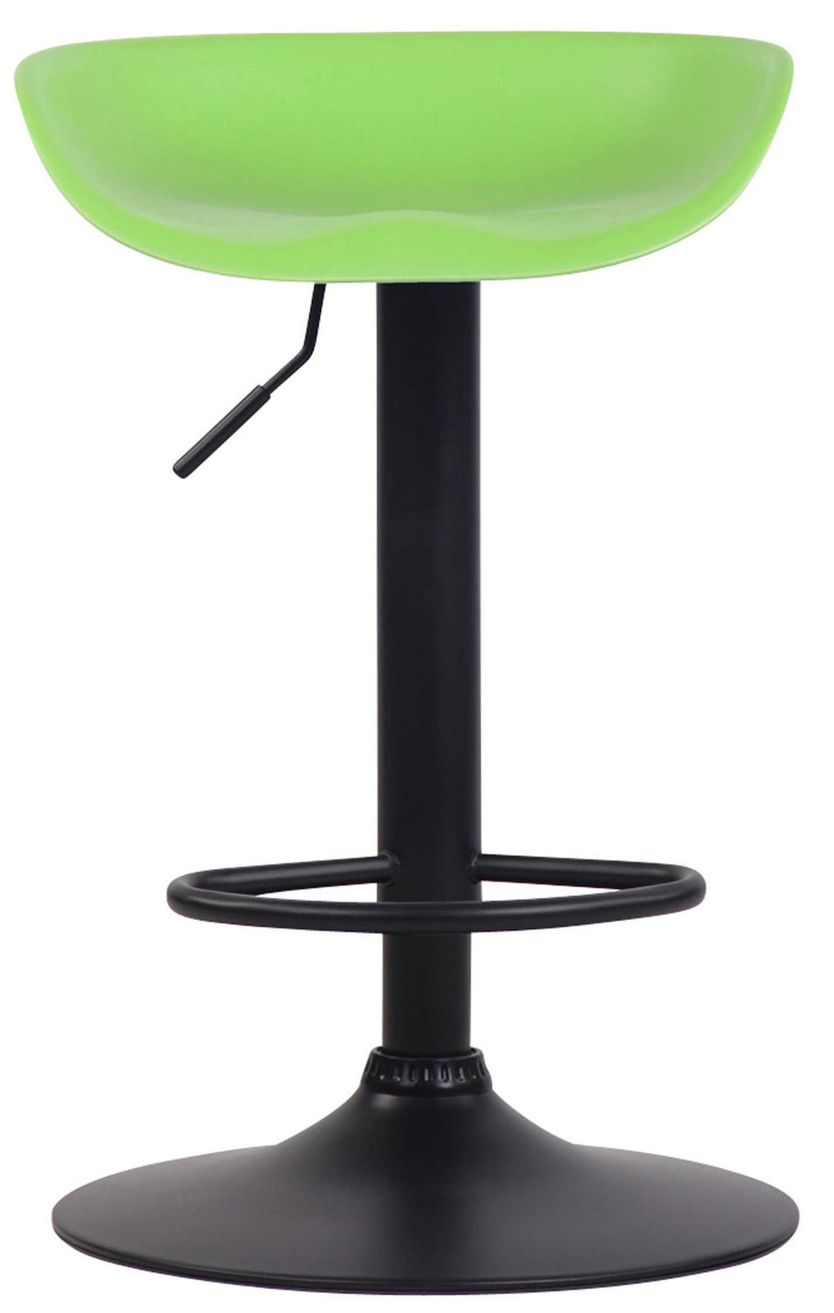 BARHOCKER Anna, Gestell schwarz, Kunststoff Grün - Schwarz/Grün, Kunststoff/Textil (52/77/43cm) - TPFLiving
