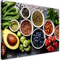 WANDBILD frisches gemüse und früchte - Multicolor, Textil (60/40cm) - Feeby