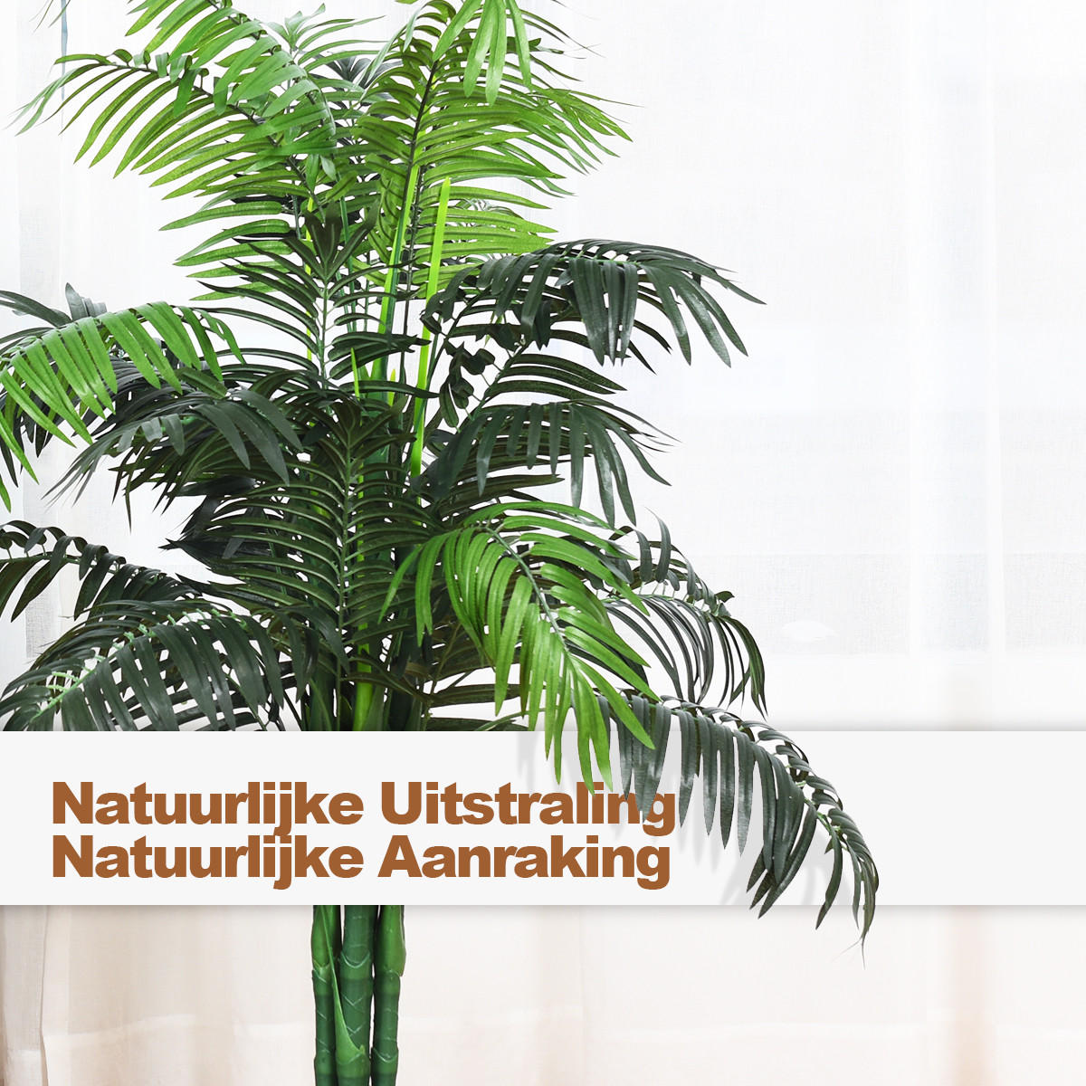 KUNSTPFLANZE Zimmerpalme Palme Grün - Grün, Kunststoff (110cm) - COSTWAY