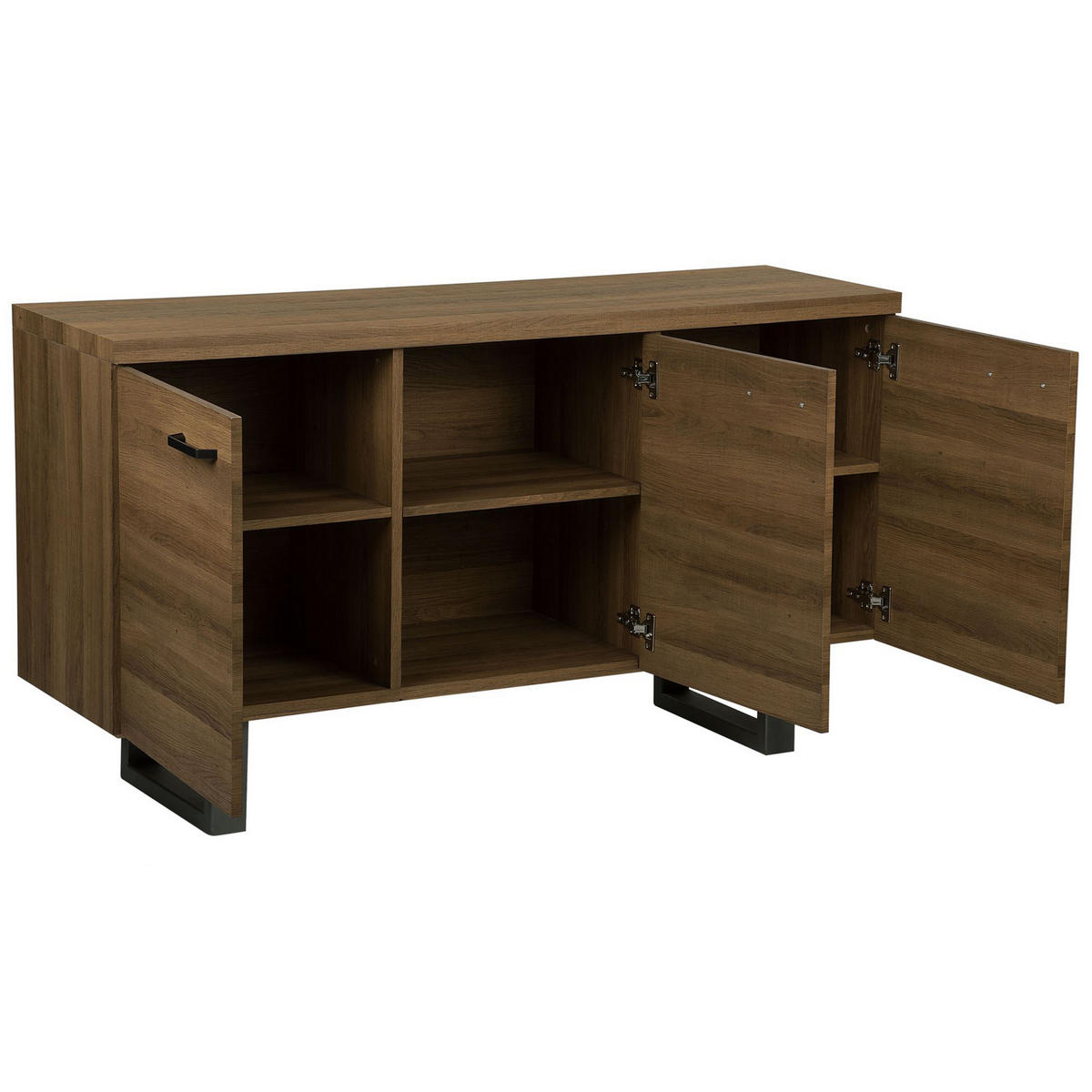 SKŘÍŇ Tmavě hnědá Timber - hnědá, kompozitní dřevo (140/79/42cm) - Beliani