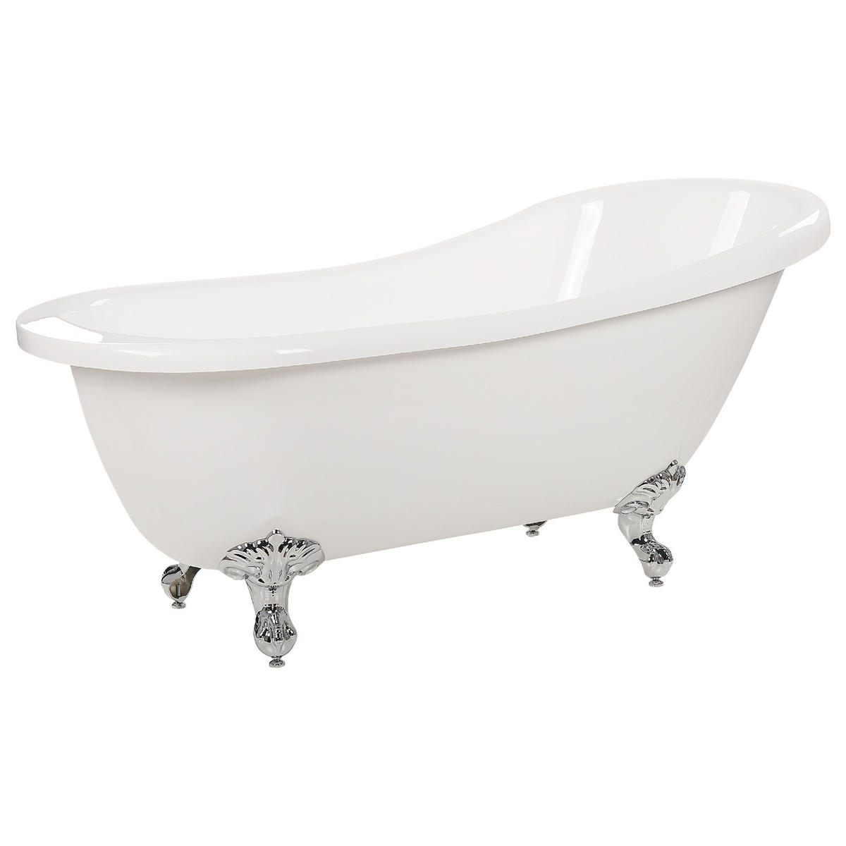 BADEWANNE FREISTEHEND 76x170x76 cm weiß Cayman - Weiß, Kunststoff (76/70/170cm) - Beliani