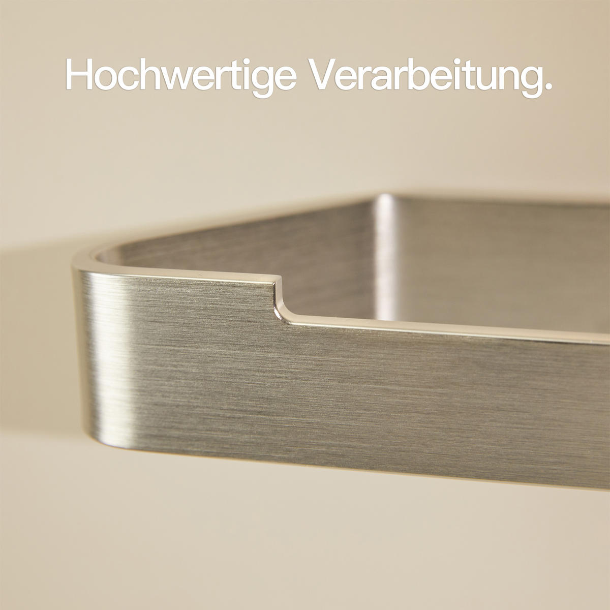 TOILETTENPAPIERHALTER OHNE BOHREN ohne Ablage Silber - Silberfarben, Metall (17/4/8cm) - Designfabrik Hamburg