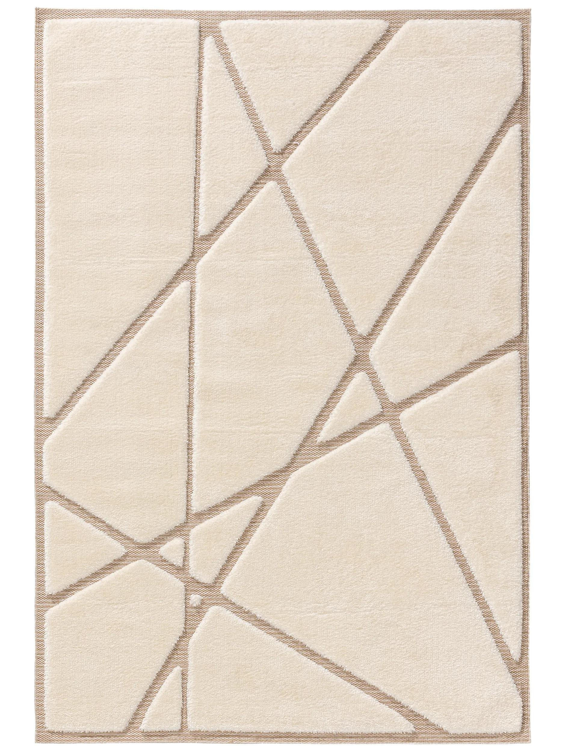 TEPPICH Elvy Cream/Beige 250x350 cm - Creme, Kunststoff (250/350cm) - benuta