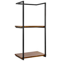 RAFT DE PERETE metal negru Lolog - maro/negru, metal (30/60/20cm) - Beliani