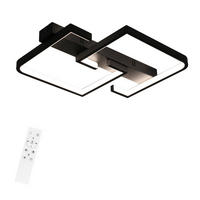 LED-DECKENLEUCHTE Carsten 61/47/6 cm - Schwarz, Metall (61/47/6cm) - Nettlife