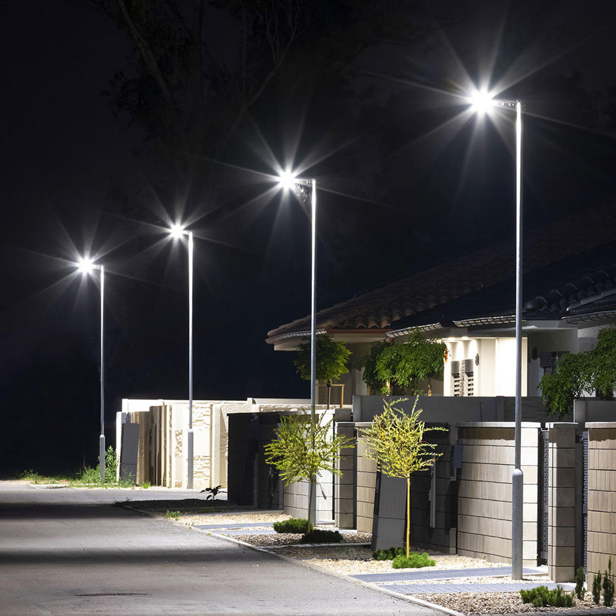 LED STRAHLER Aluminium Grau Slim - Grau, Metall (6.3/16.9/43.4cm)