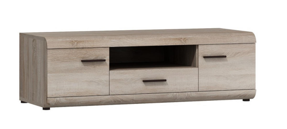 WOHNWAND Sonoma Eiche SONO Mit LED Mit Regalen 298x52x194 cm - Eichefarben/Sonoma Eiche, Holzwerkstoff (298/194/52cm) - Sepro Meble