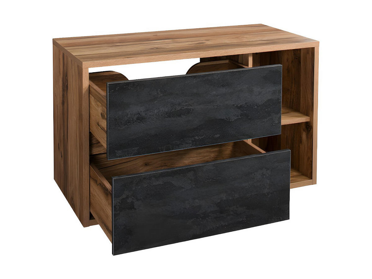 WASCHBECKENUNTERSCHRANK - 100 cm x 45.5 cm - holz - naturfarben hell Tikitiki - Naturfarben, Holz (100/60/45.5cm) - Vente-Unique