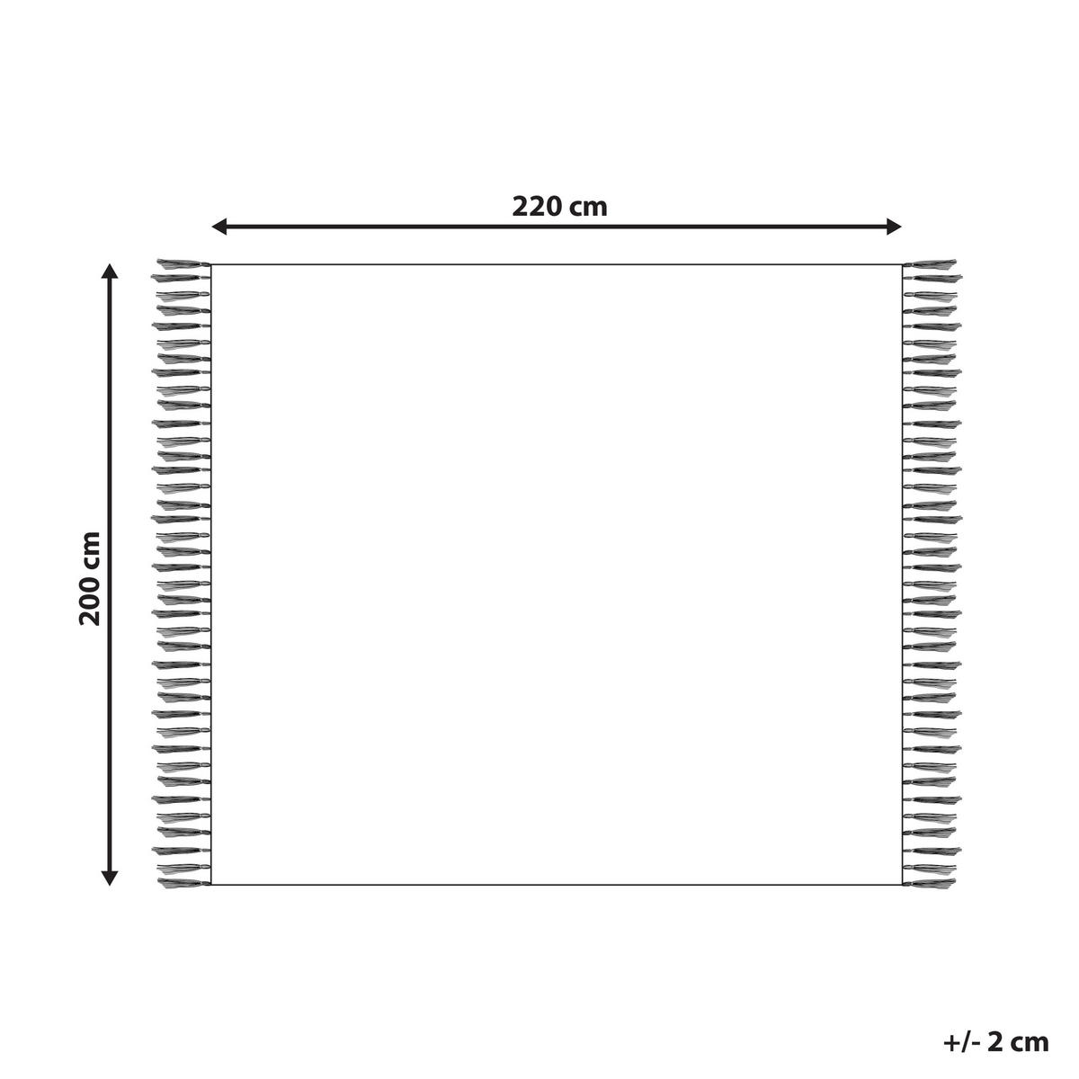 PŘIKRÝVKA Bavlna 200/220 cm Béžová Najuy - modrá/světle modrá, textil (200/220cm) - Beliani