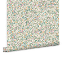 VLIESTAPETE Kleeblätter im Frühling 1000x52cm - Salbeigrün, Papier/Kunststoff (52/1000cm) - William Morris at Home