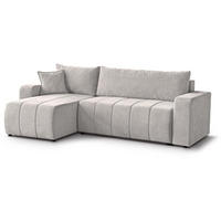 ECKSCHLAFSOFA Mori beige - Beige/Schwarz, Kunststoff/Textil (250/155cm) - Beautysofa