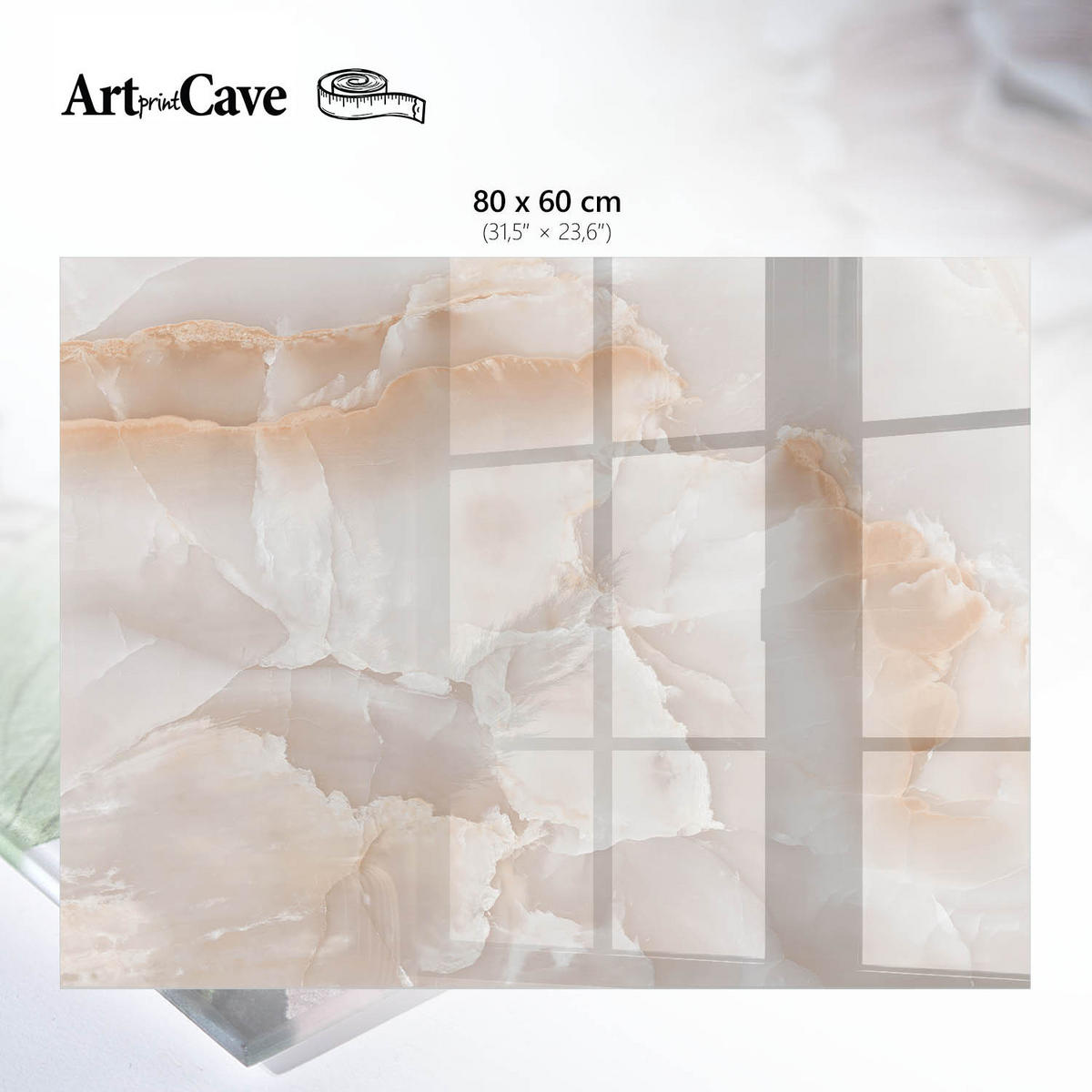GLASPLATTE 80x60 cm – Marmormuster - Violett, Glas (0.4/80/60cm) - ArtPrintCave