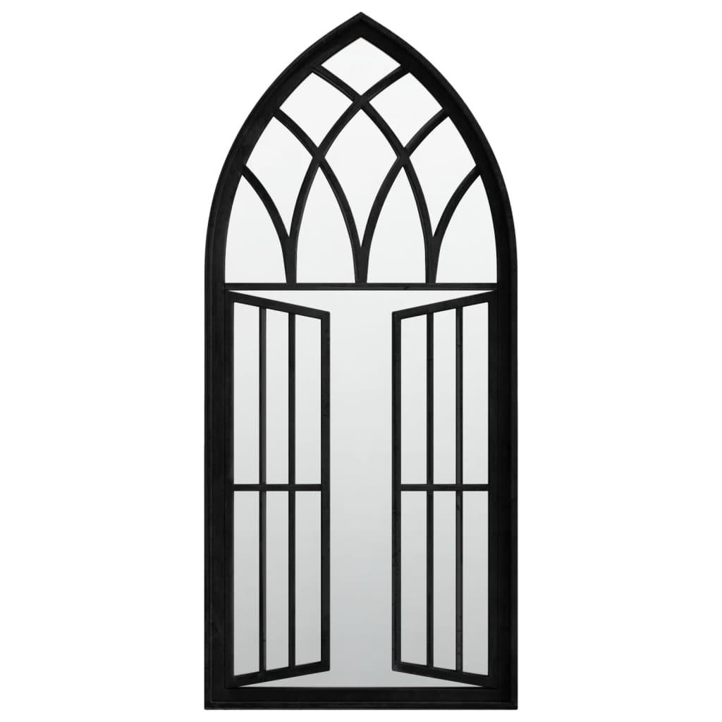 SPIEGEL Schwarz 100x45 cm Eisen für Innenbereich - Schwarz, Metall (100/45/1cm) - furnicato