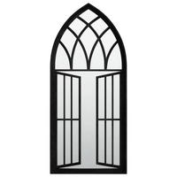 SPIEGEL Schwarz 100x45 cm Eisen für Innenbereich - Schwarz, Metall (100/45/1cm) - furnicato