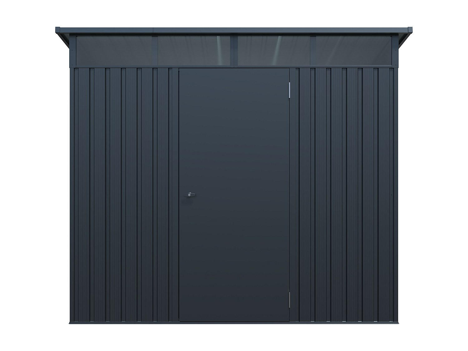 SCHREBERGARTENHAUS - 224 cm x 181 cm - metall - anthrazitgrau Clafton - Anthrazit, Metall (224/177/181cm) - Vente-Unique