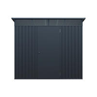 SCHREBERGARTENHAUS - 224 cm x 181 cm - metall - anthrazitgrau Clafton - Anthrazit, Metall (224/177/181cm) - Vente-Unique