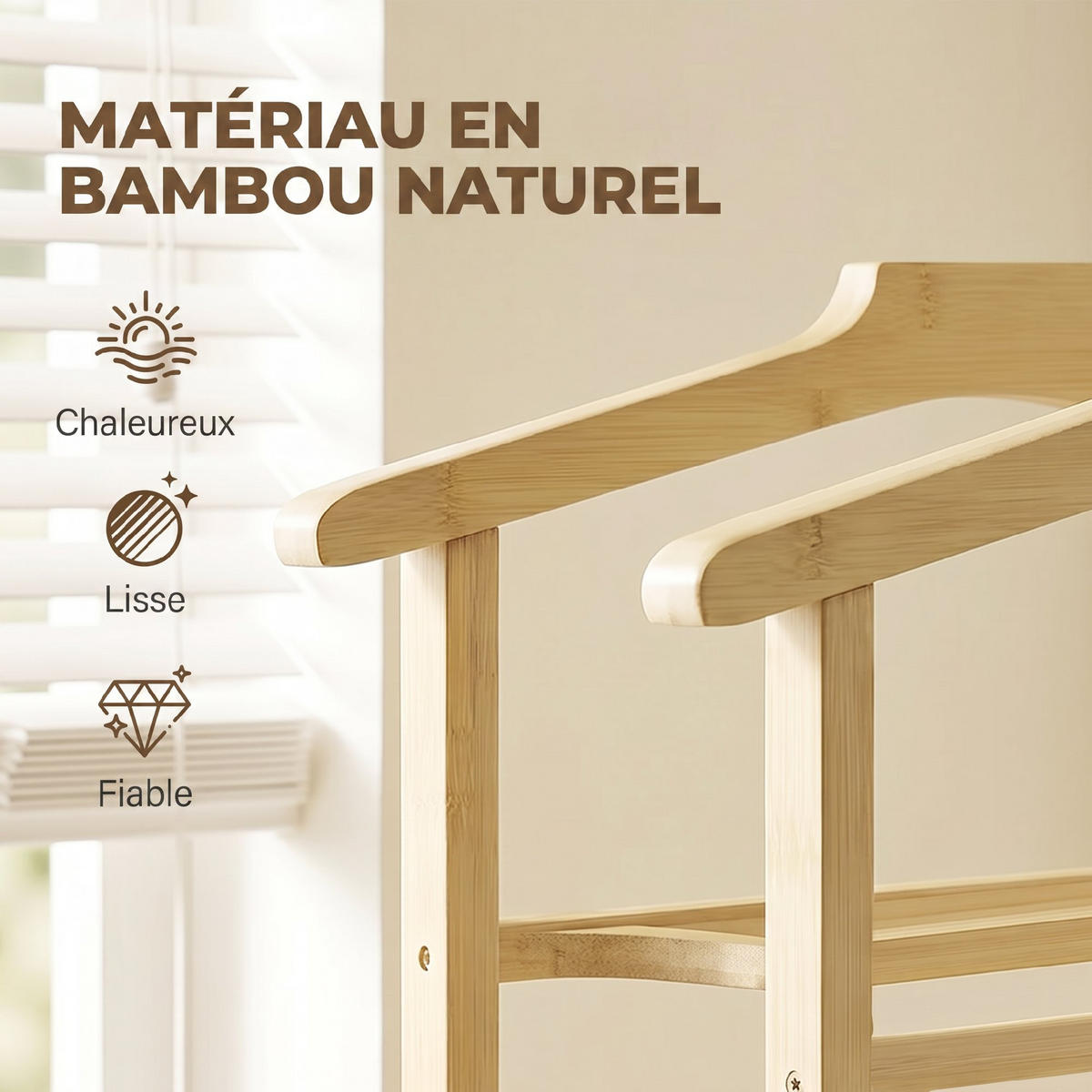 HERRENDIENER Eichefarben 50/41/105 cm - Eichefarben, Naturmaterialien (41/105/50cm) - PANGIVO