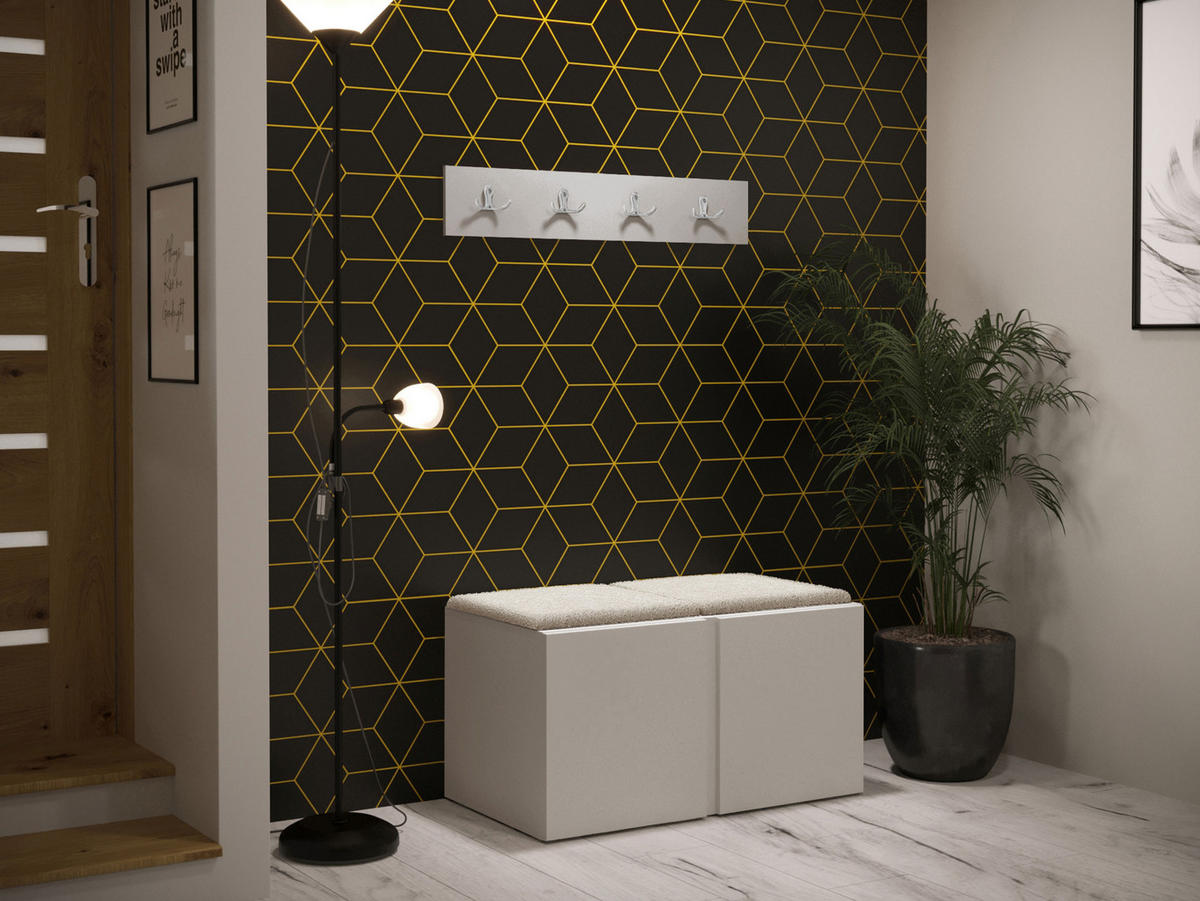 GARDEROBEN-SET Orion VI - Kaschmir/Creme, Holzwerkstoff/Kunststoff (84/42/46cm) - MIRJAN24