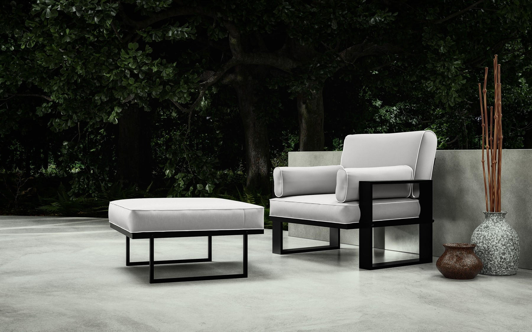 Thumbnail - Bettso Gartensessel, Grau, Holzwerkstoff, 94x90x87 cm, Gartenmöbel, Gartenstühle, Gartenstühle