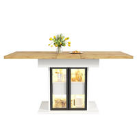 JÍDELNÍ STŮL rozkládací RGB LED úložný bílý - bílá, kov (80/110/77.9cm) - FLIEKS