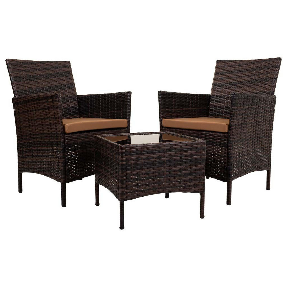 GARTENMÖBEL 3er-Set, braun - Braun, Naturmaterialien - Wanderlust