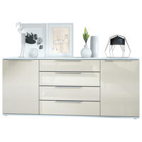 SIDEBOARD Porto Creme Hochglanz - Creme, Holzwerkstoff (166.5/72.5/35cm) - Vladon