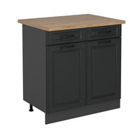 SPODNÍ SKŘÍŇKA KUCHYŇSKÉ LINKY R-Line Antracitový venkovský dům - antracitová, kompozitní dřevo (80/81.6/60cm) - Vicco