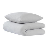 BETTWÄSCHESET Lennox - Musselin - 2-teilig - 135x200cm - Hellgrau - Hellgrau, Textil (135/200cm) - Uncover by Schiesser