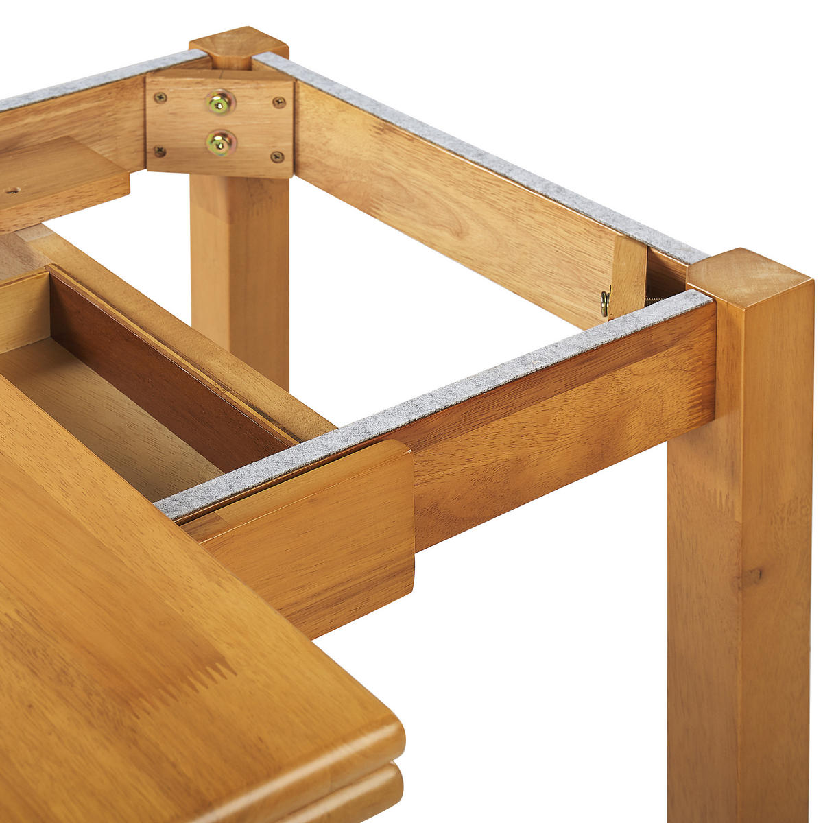 ESSTISCH 90-120/90/76 cm Hellbraun Rechteckig Masela - Hellbraun, Holz (90/120/76cm) - Beliani