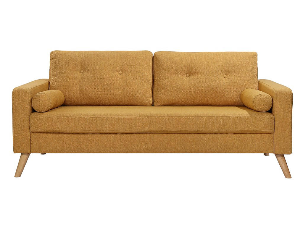 SOFA - 3 Personen - stoff - gelb Tatum - Gelb, Holz/Textil (182/83/81cm) - Vente-Unique