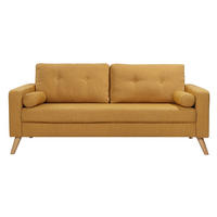 SOFA - 3 Personen - stoff - gelb Tatum - Gelb, Holz/Textil (182/83/81cm) - Vente-Unique