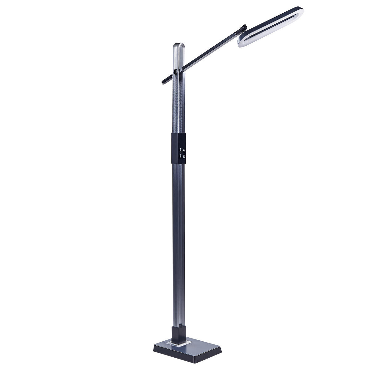 STEHLAMPE Aquarius 19/66/144 cm - Grau, Kunststoff (19/20.5/144cm) - Beliani