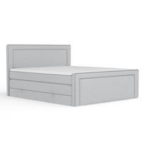 BOXSPRINGBETT Luxora Hellgrau 200/200 cm - Hellgrau/Schwarz, Holz/Holzwerkstoff (200/200cm) - Maison de Reve