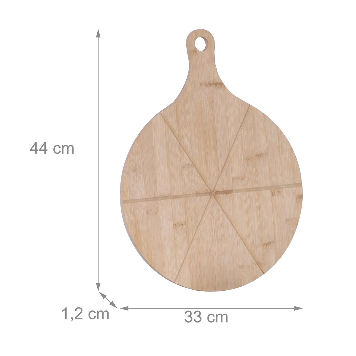 2XPIZZATELLER - Hellbraun, Holz (33cm) - Relaxdays