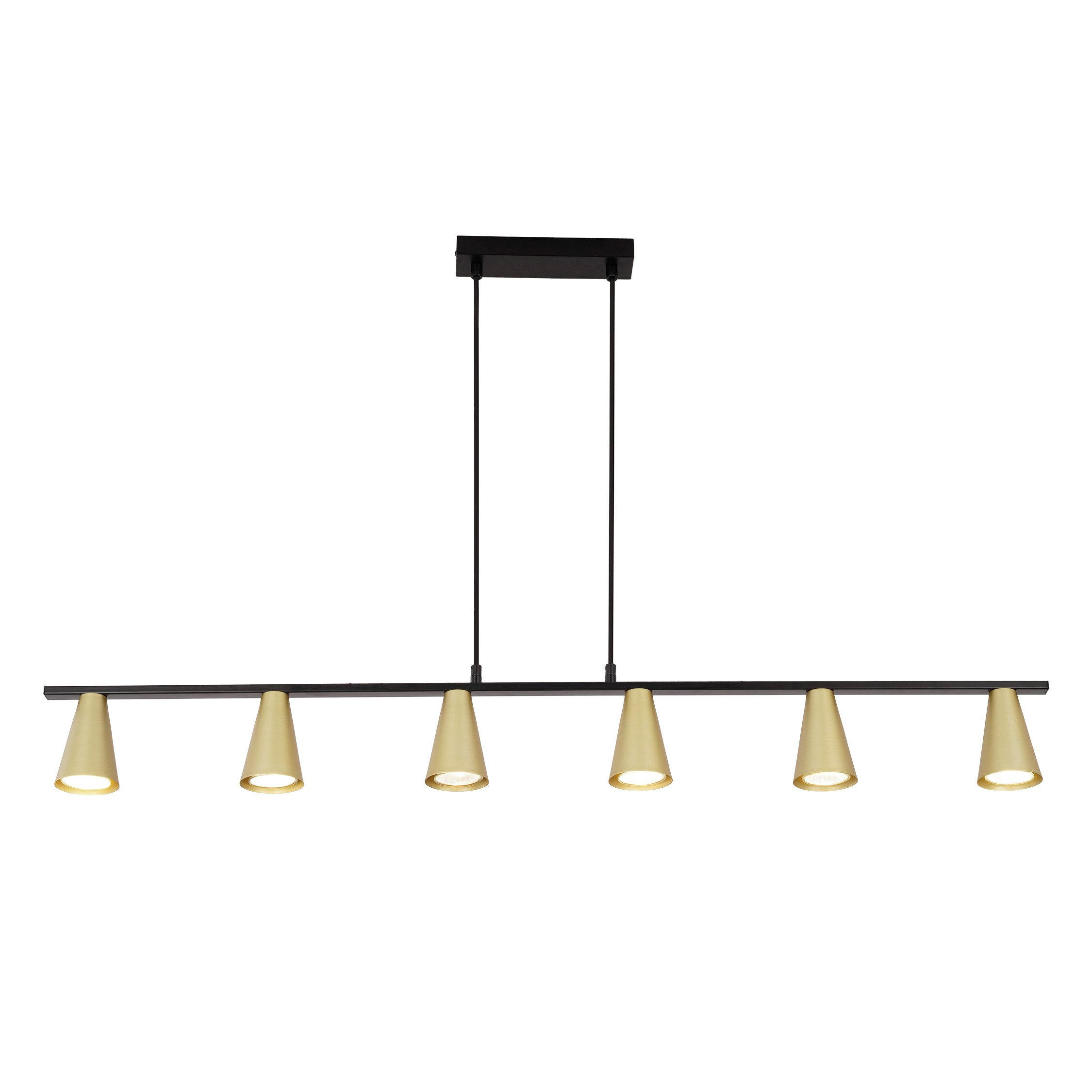 PENDELLEUCHTE Violet 110/7/160 cm - Goldfarben, Metall (110/7/160cm) - ZMH