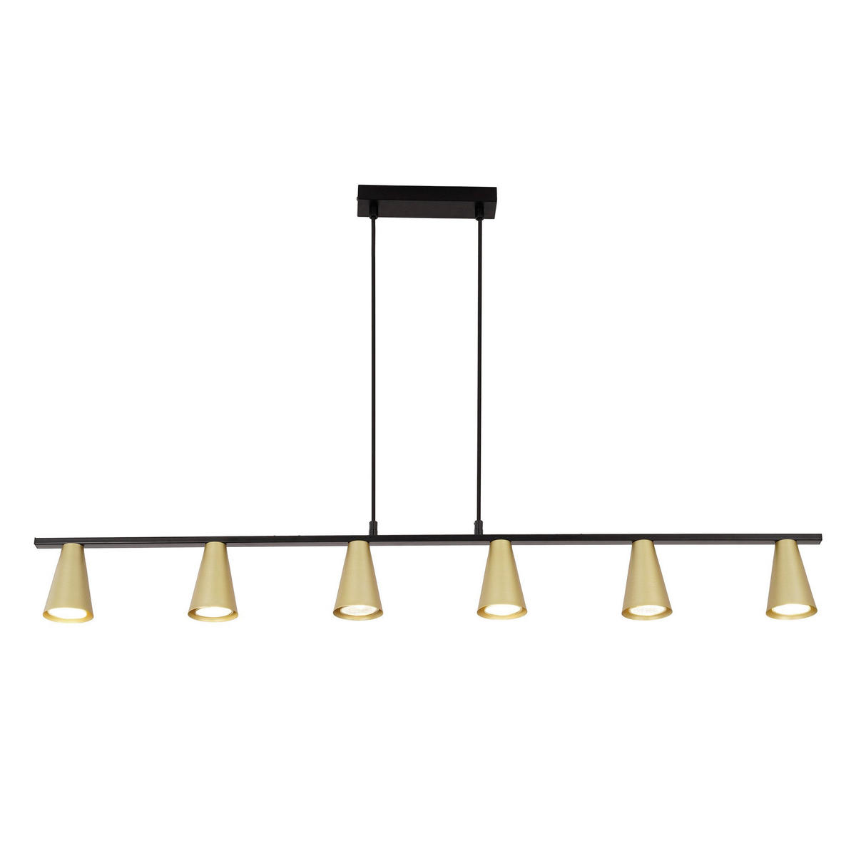 PENDELLEUCHTE Violet 110/7/160 cm - Goldfarben, Metall (110/7/160cm) - ZMH