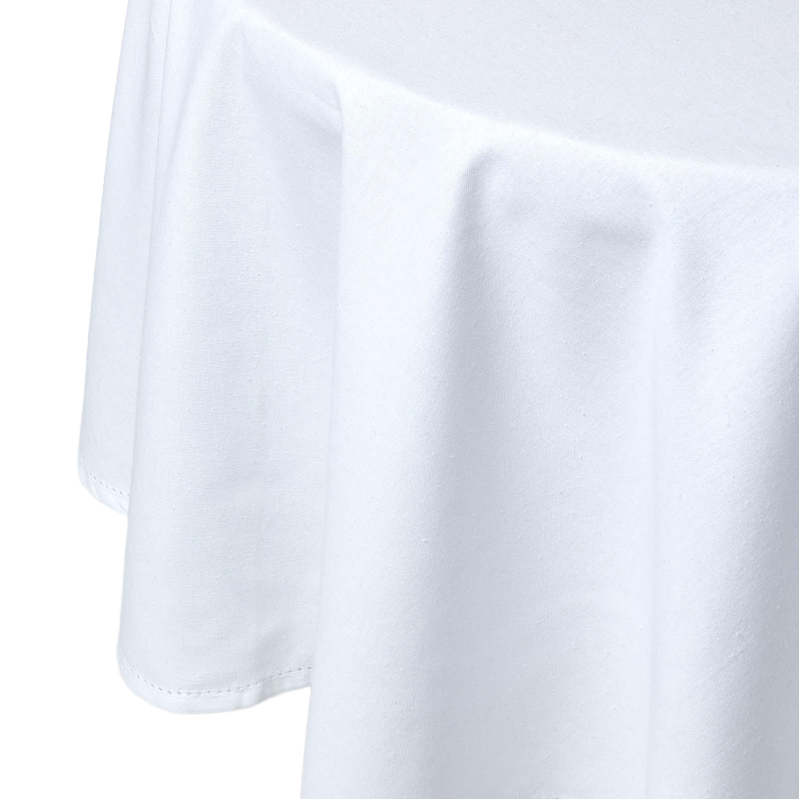 TISCHDECKE weiß rund 178 cm, 100% Baumwolle - Weiß, Textil (178/178cm) - Homescapes