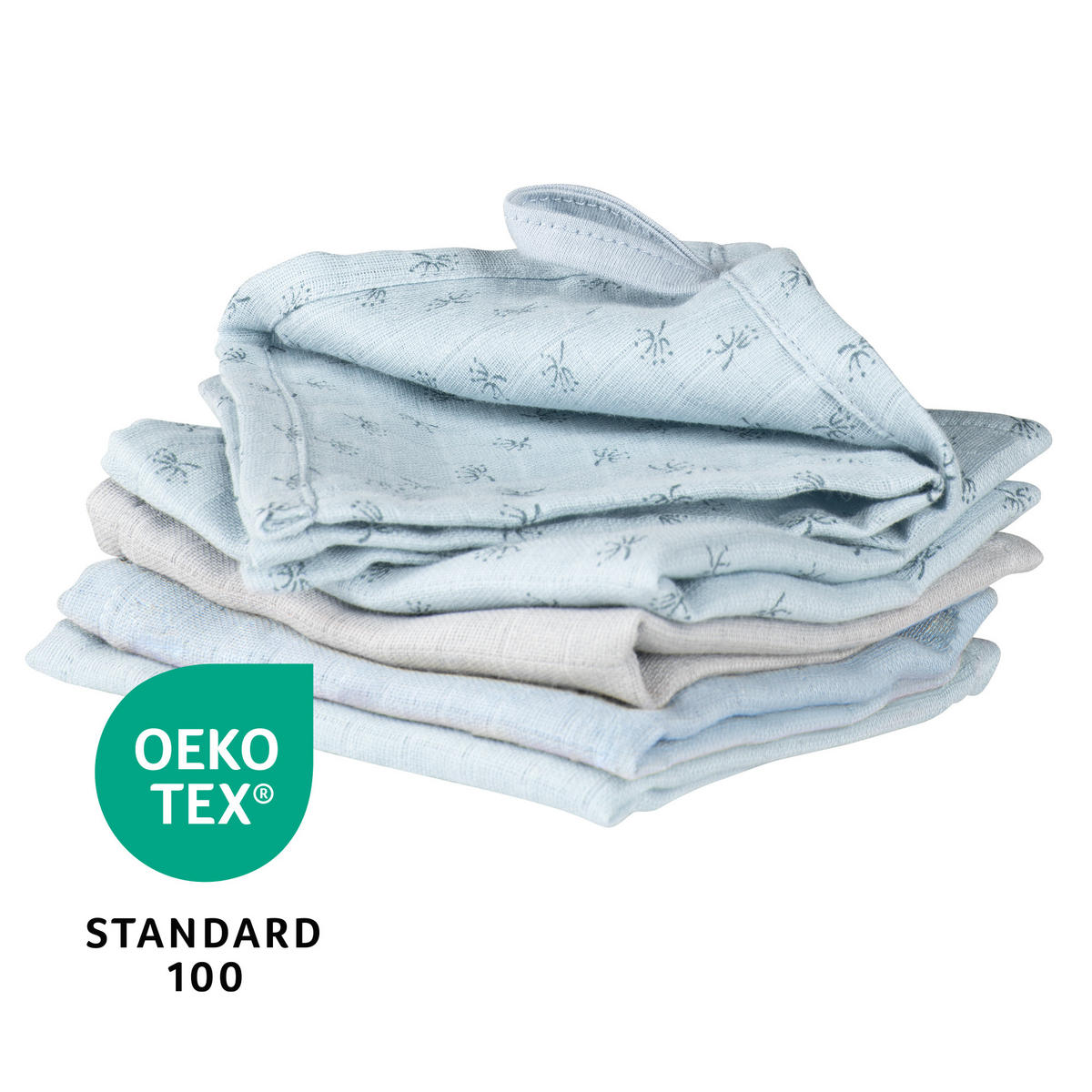 WASCHLAPPEN 5er-Set blau - Blau, Textil (25/25cm) - Roba